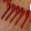 12x Mighty Porcelain Anti-Shock Spoons Japanese Rice Scoops Dumpling Porridge Soup Spoon Restaurant Kitchen Tableware Cutlery