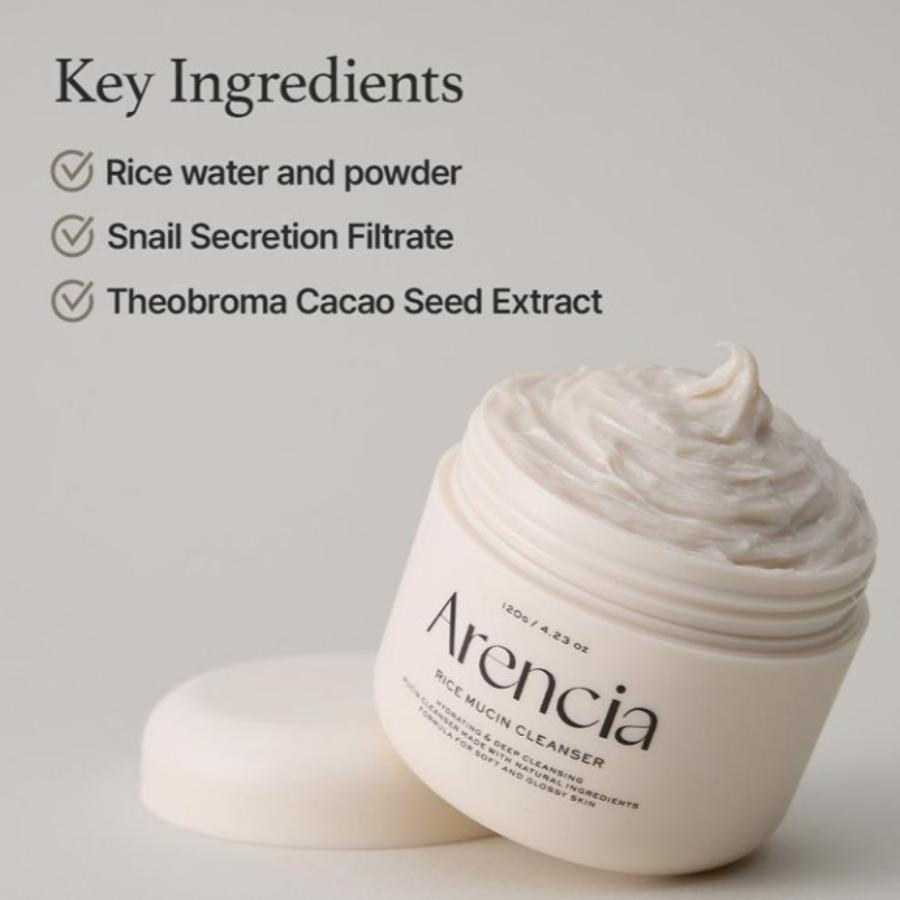arencia Rice Mucin Cleanser 120g
