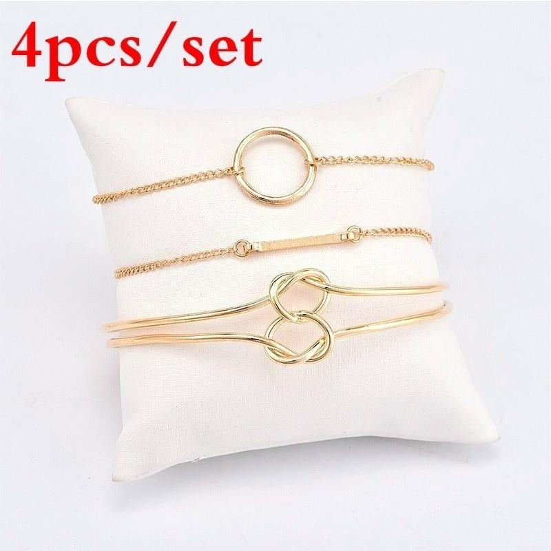 

Блестящий Полный Бант Стрела Регулируемый Набор Браслетов Бижутерия Аксессуары