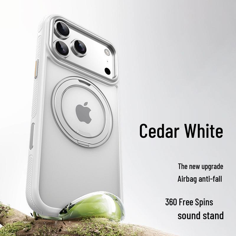 

AI Button Rotating Magnetic Stand Case for iPhone 17 Pro Max iPhone 16 Pro