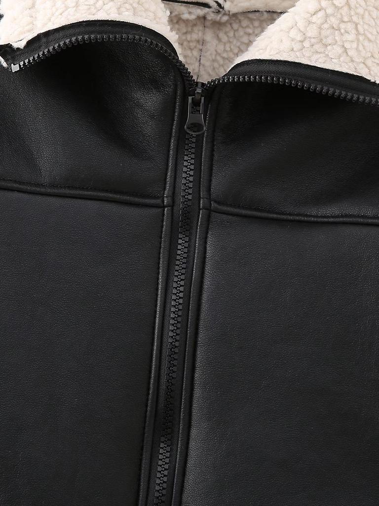 Women's Fleece-lined Faux Fur One-piece Coat - 2024 Autumn/Winter Collection