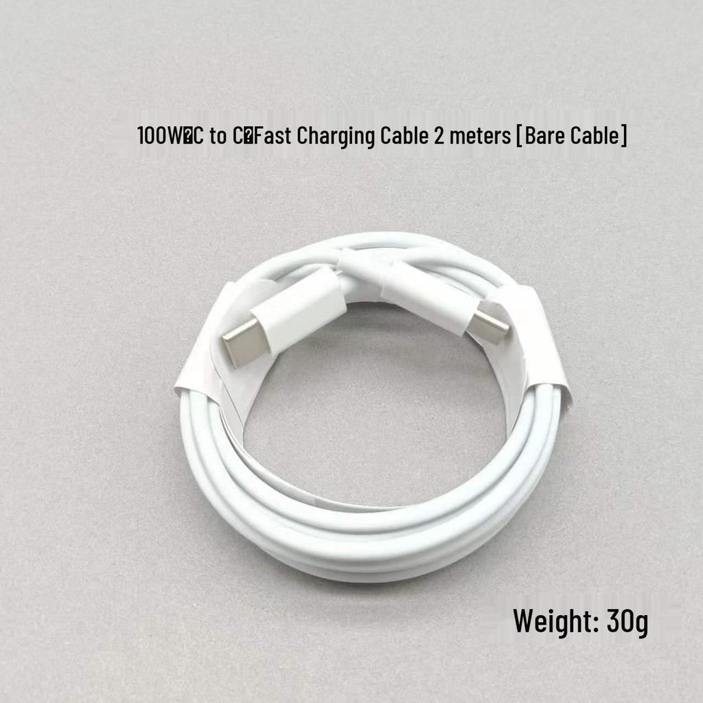 100W Dual Type-C Fast Charging Cable for Apple 15, 2m PD Rapid Charge, iPad Compatible