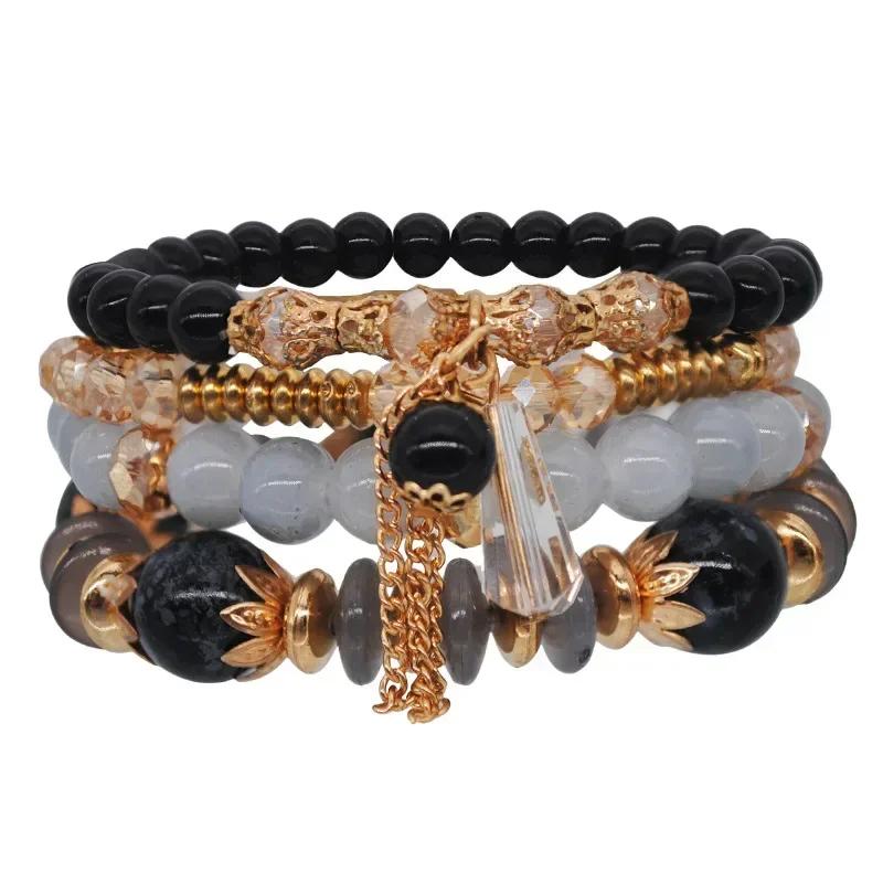 Women's Fashion Bracelet Engagement Wedding Gifts Jewelry Fashion Rainbow Crystal Stainless Steel Bracelets Accessories Gifts