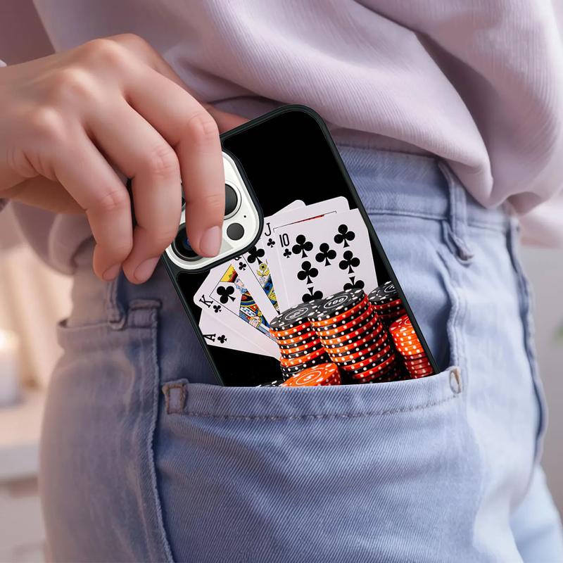 Dices Poker Casino Phone Case For iPhone 17 Air 15 16e 14 13 Pro Max Coque 12 11 Pro Max PLUS Cover