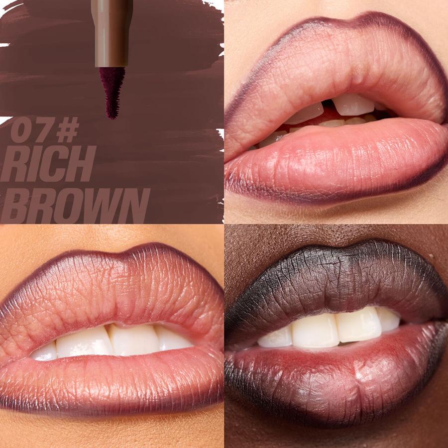 Velvet Colored Wooden Lip Penwaterproof Ladies' Charm Lip Pen Ladies' Long-lasting Makeup Toolsoft Pencil
