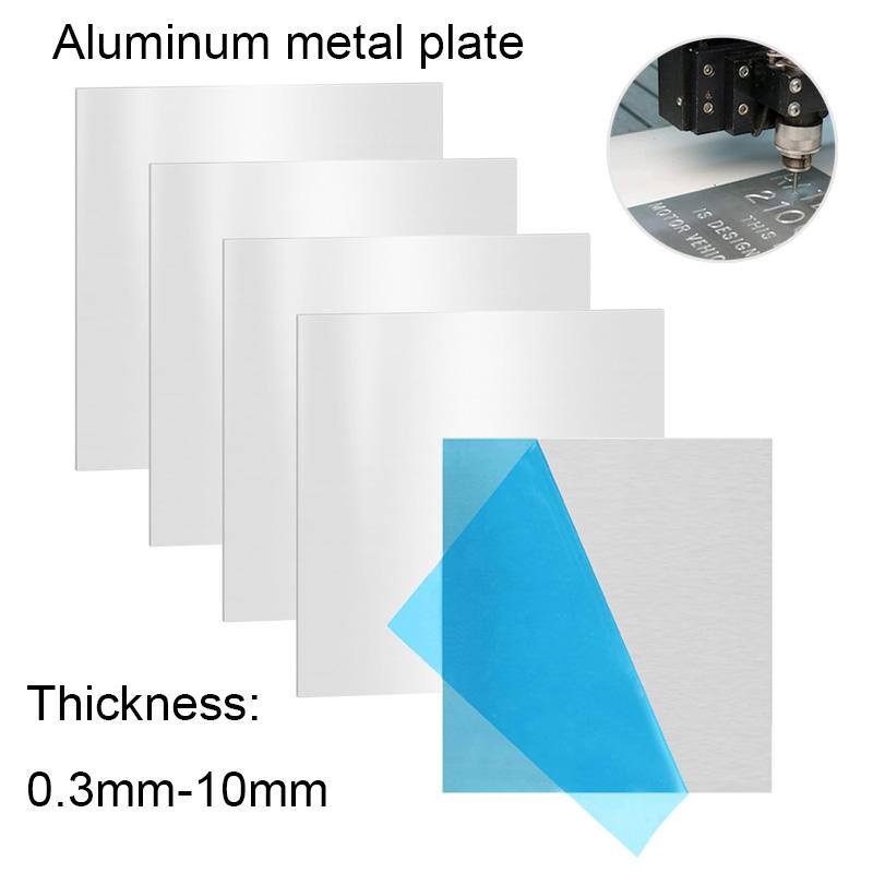 

1pcs Aluminum Flat Plate Thickness 0.3-10mm 100x100mm/200x200mm aluminum plate DIY material lasers cutting frame metal plate 0.3mmx100x100mm