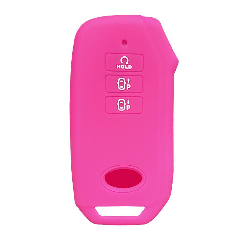 Silicone Car Key Cover Holder Fob For Kia EV6 K5 Carnival Mq4 Seltos Seven-key Dl3 7 Button Remote KeyChain Keyless Key Case
