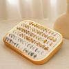 Luxury Metal Velvet Rings Earrings Organizer Ear Studs Jewelry Display Stand Holder Display Tray Home Decoration Display Cabinet