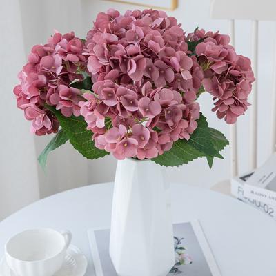Artificial Flowers Hydrangea Bouquet Hot Sale High Quality Home Table Room Vase Decoration Festival Wedding Bridal Diy Gifts Box