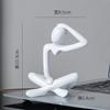 Abstract Human Figurine Decorative Sculpture Modern Plastic Craftsmanship Artistic Small Ornament for Home Office Desk Shelf Decoration