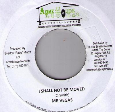 Płyta 7-calowa MR. VEGAS - Nie będę poruszony ŻADEN Armz House Reco 2009 Jamajka Reggae, Ska & Dub Używany