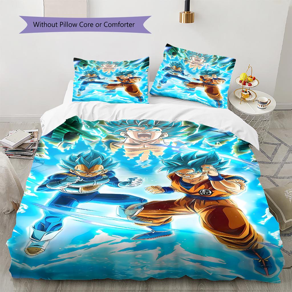 Digital Print Dragon Ball Z Duvet Cover, 3 Pieces Bedding Set, No Core, Various Sizes, Children's Gift -HYQ9
