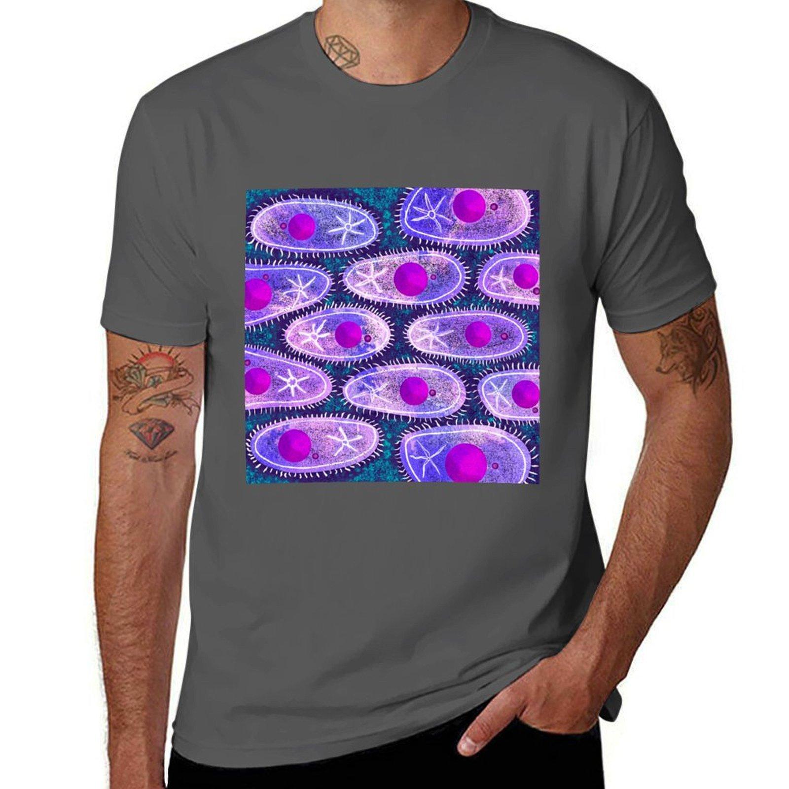 

Paramecium 2nd version T-Shirt printed t shirts for man man t shirt cotton high quality T-Shirt 4XL