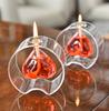 Creatieve transparante glazen olielamp met liefdesmotief, kamerdecoratie, tafellamp, bruiloft, bureaudecoratie, kaarsenhouder, rookvrije olielamp