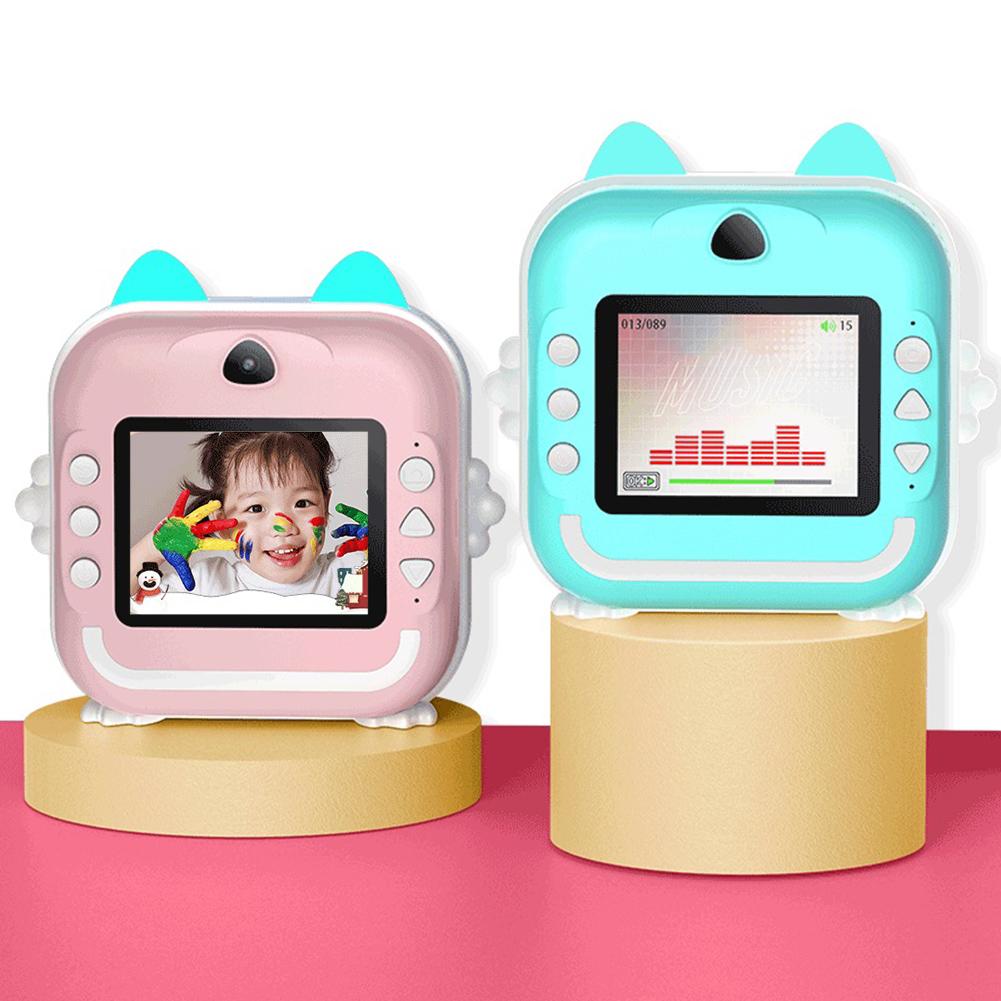 4 In 1 Portable Video Camera 1200mAh Mini Instant Print Camera 2.4In IPS Screen Thermal Print Camera Christmas Birthday Gifts