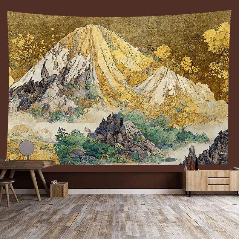 Chinese style landscape painting background tapestry room decoration wall background cloth living room home decoration