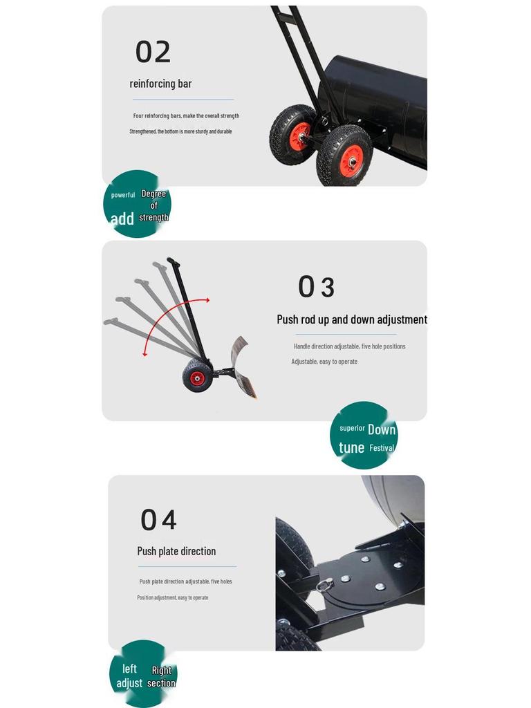 Wheeled Snow Pusher Shovel – Easy, Labor-Saving Outdoor Snow Removal Tool