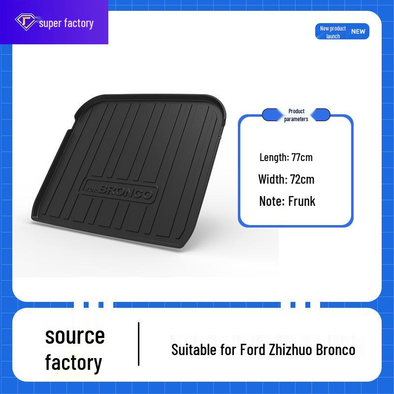 Umweltfreundliche TPE Kofferraummatte für 2022-2024 Ford Bronco - Geruchlos & Leicht zu reinigen