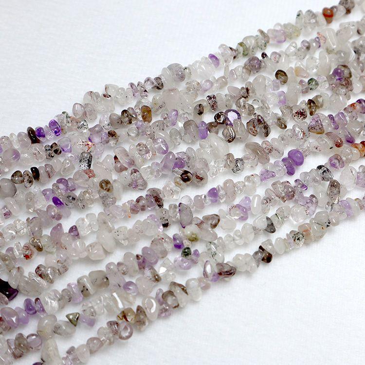 80cm Natürliche Amethyst Splitterkette - Poliert, Unregelmäßige Streifen für DIY Schmuck & Armbänder
