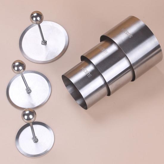 Cake Ring Mold Stainless Steel Seamless Round Mousse Cake Molds with Pushers And Lifters Kitchen Baking Tool for Home Bakery Use