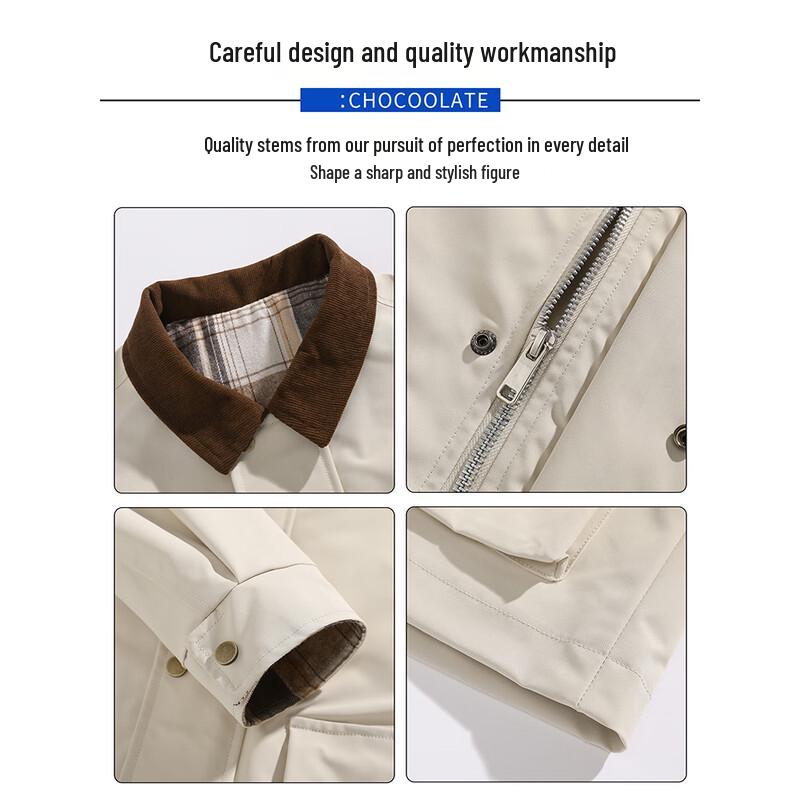 CHOCOOLATEit Herren Cargotaschen Winddichte Jacke