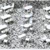 Miniature Interior Model Set: 1:30 Scale Table and Chair for Simulation Building
