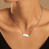 Minimalist Unisex Geometric Titanium Steel Letter Pendant Necklace