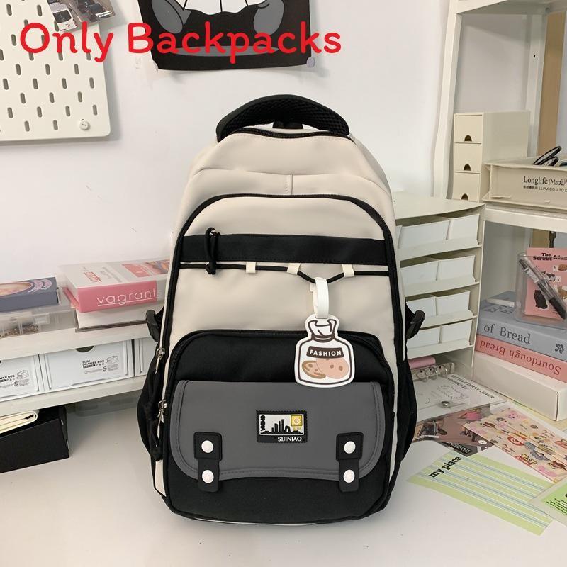 Fashion Color Collision Large Capacity Student Backpack For School Travel And