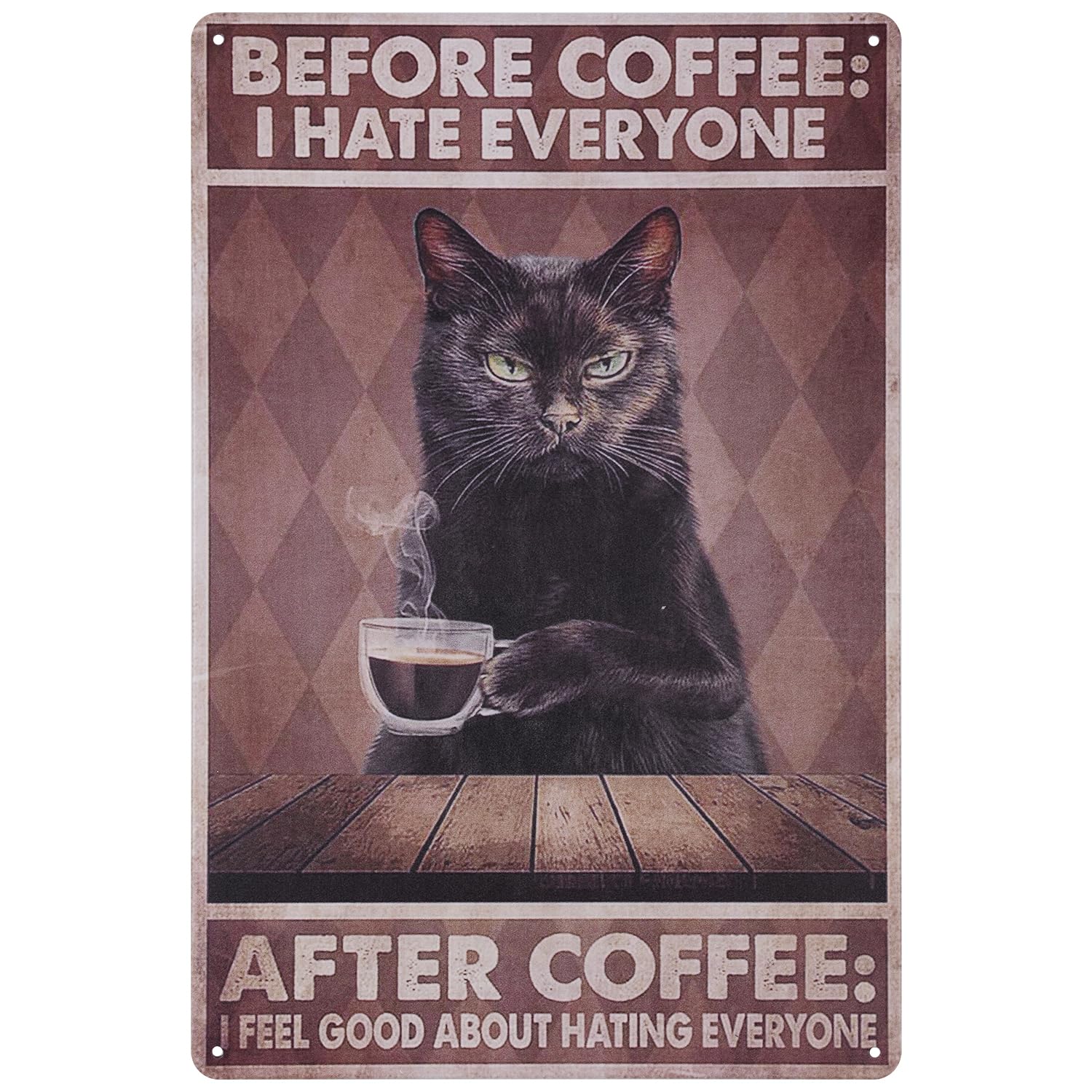 

Жестяная табличка Кот Американские Разные товары Антикварный Ретро Разные товары Винтажный Стильный (22, Прибл.. 20х30см)