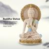Hand Carved Sandstone Buddha Statue Home Decor with Exquisite Lifelike Details for Meditation Fengshui