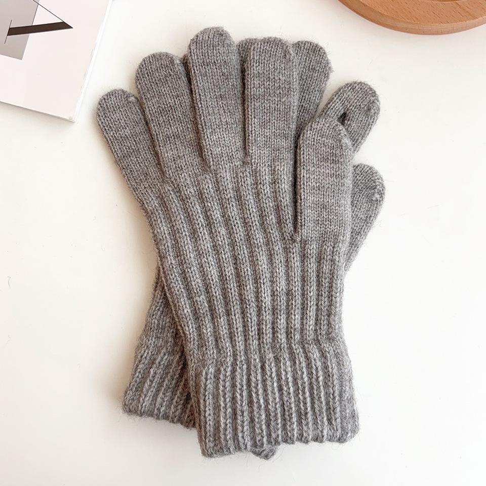 

В язані теплі рукавички з флісом One Size