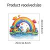 Cartoon Dream Rainbow Castle Children's Bathroom Toilet Home Decoration Wall Sticker Luminous Sticker Self-adhesive