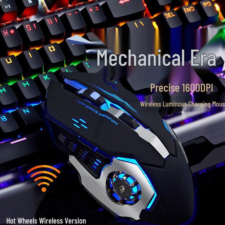 2.4G Wireless Silent Rechargeable Mouse for Computer, Laptop, Office & Gaming with Luminous Feature