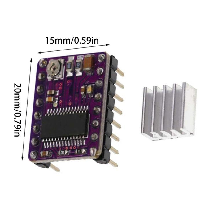 DRV8825 Stepper Motor Driver Module with Heat Sink for 3D Printers Rrerap