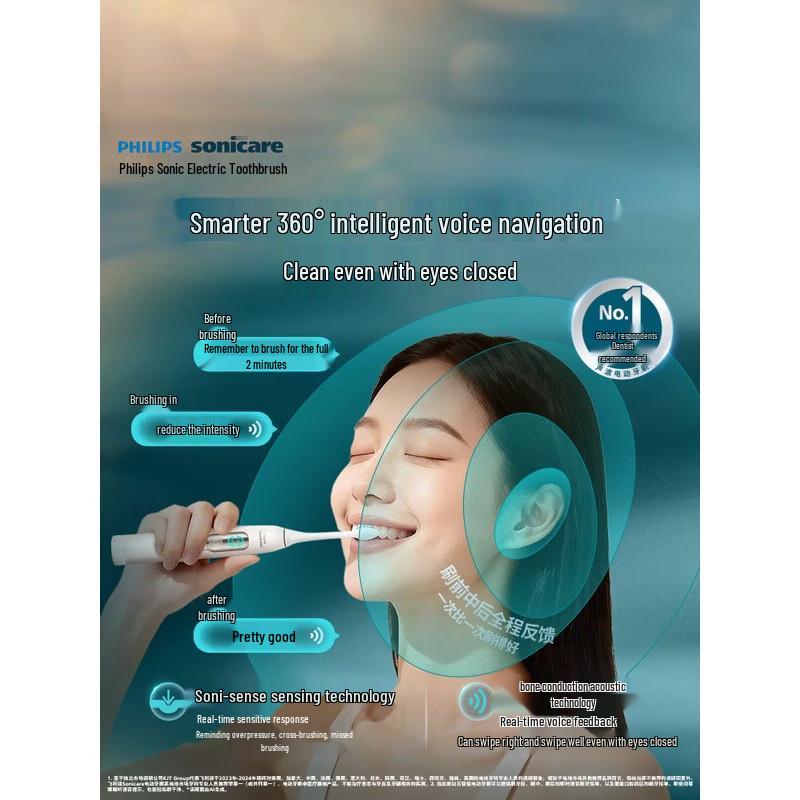Philips Diamond Smart Voice AI Electric Toothbrush CN plug (adapter included)