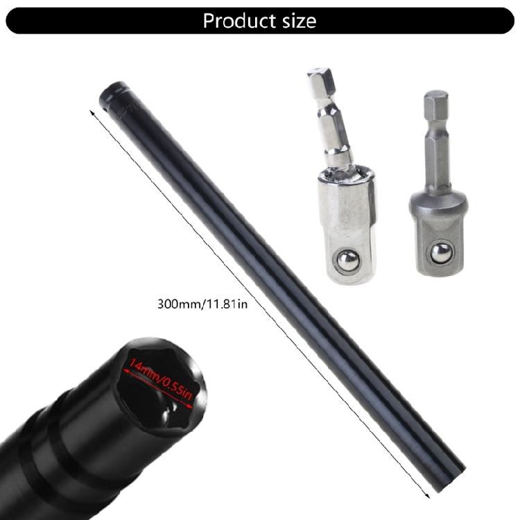 Hollowed Socket Rotatable Ceiling Leveling Sleeve Hollowed Screw Nut Hexagonal Socket For Drilling Power Tool Connection