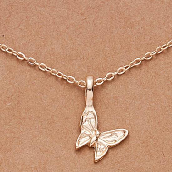 Women Pendant Alloy with Card Creative Mini Wing Shape Collarbone Chain Small Gift
