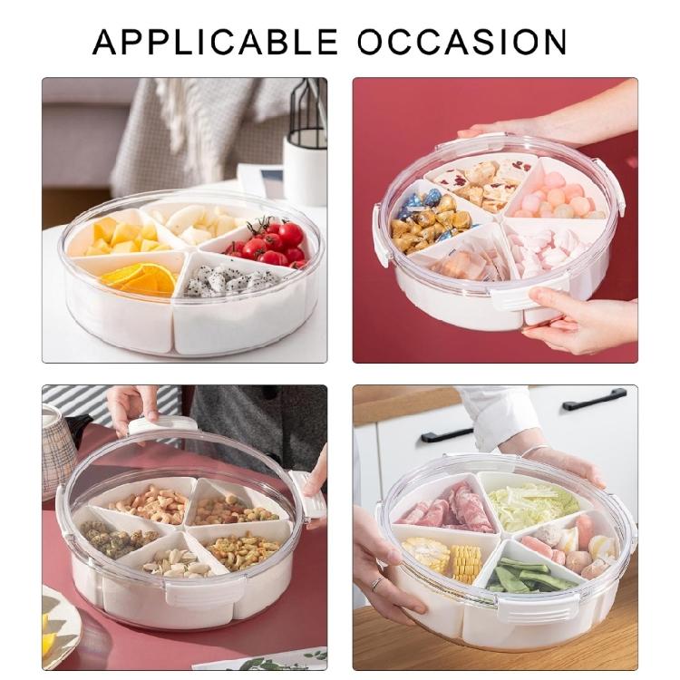Snacks Holder Clear Lid Candy Dish Serving Bowl with Lid Snacks Storage Box Snacks Bowl Perfect for Sweet and Dry Snacks