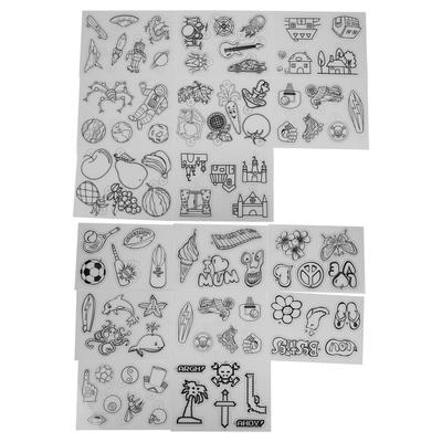 8Pcs Shrinky Dink Paper BOPS Wide Application Semitransparent Various Patterns Shrinky Dink Sheets F