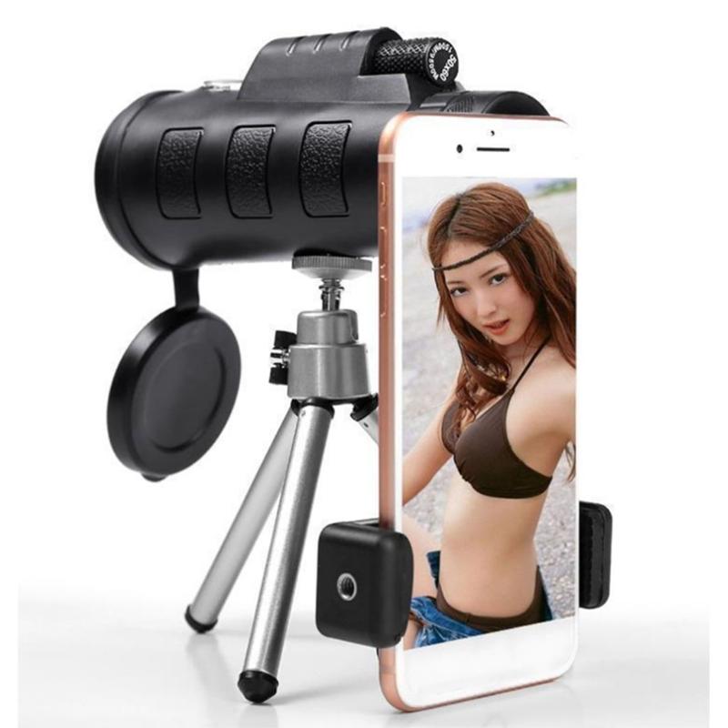 Monocular Telescope 40X60 High Power HD Monocular with Smartphone Holder & Tripod Waterproof Monocular for Bird Watching