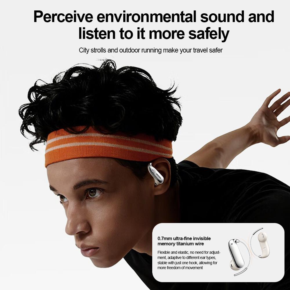 Kabellose Bluetooth 6.0 Ohrhörer Ohrbügel Ohrstöpsel Wasserdichte Sportkopfhörer HiFi Stereo Geräuschunterdrückung Headsets für Telefon