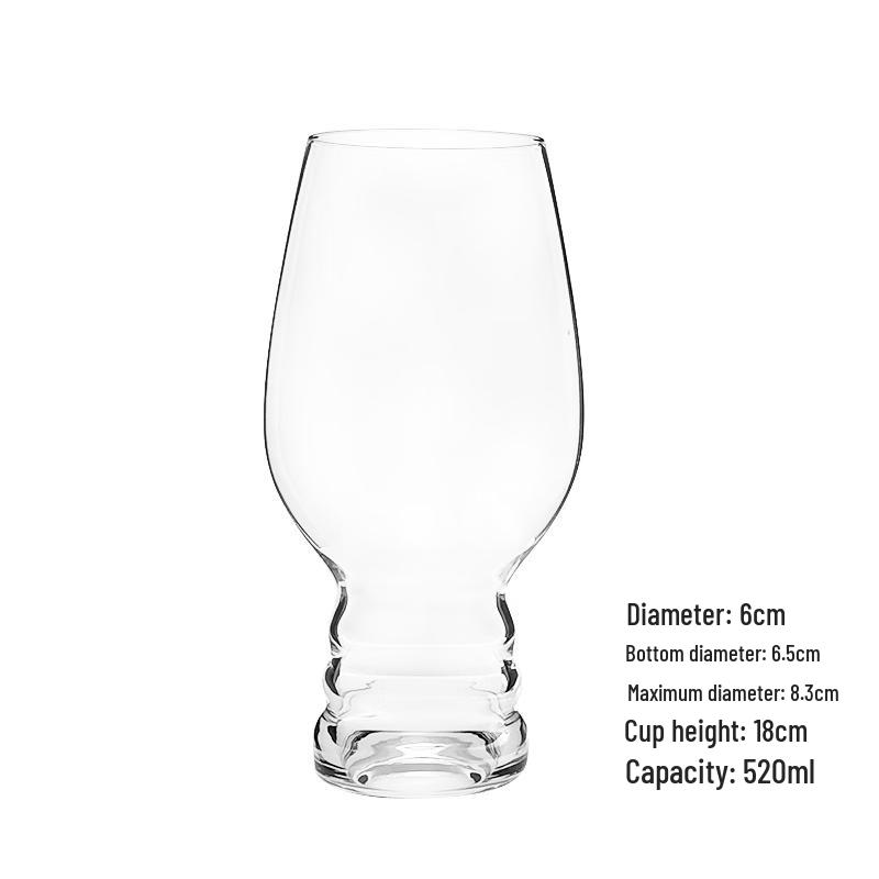 Enshousu Transparent Crystal Glass Beer Mug