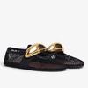 Summer New Mesh Women Ballet Flat Shoes Fashion Metal Buckle Mary Jane Women Comfortable Large Single Shoes