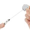 1pc Office Supplies Stationery Metal Anti-Lost Clip Key Ring Badge Holder Retractable Lanyards