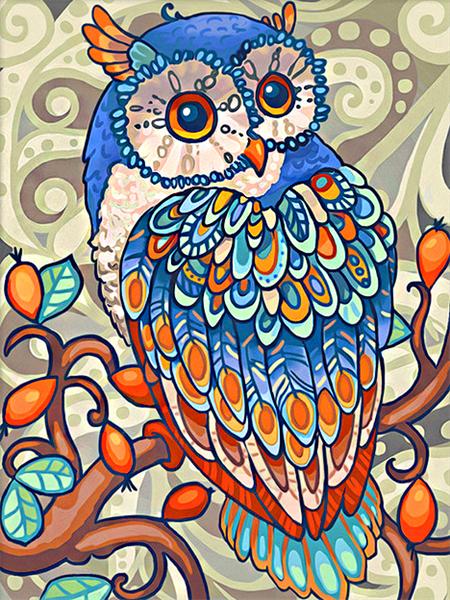 5d Diamond Painting New Owl Cartoon Full Square/round Embroidery Colorful Bird Animal Mosaic Home Decor