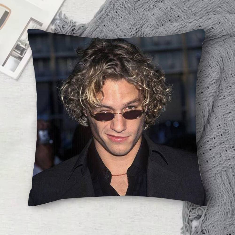 H-Heath Ledger Double-Sided Printed Square Decorative Cushion Cover For Sofa Living Room Home Decor