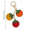 Kreativer Tomaten-Anhänger PU-Leder Oranger Schlüsselanhänger Modischer Obst-Schlüsselanhänger Rucksack-Dekoration