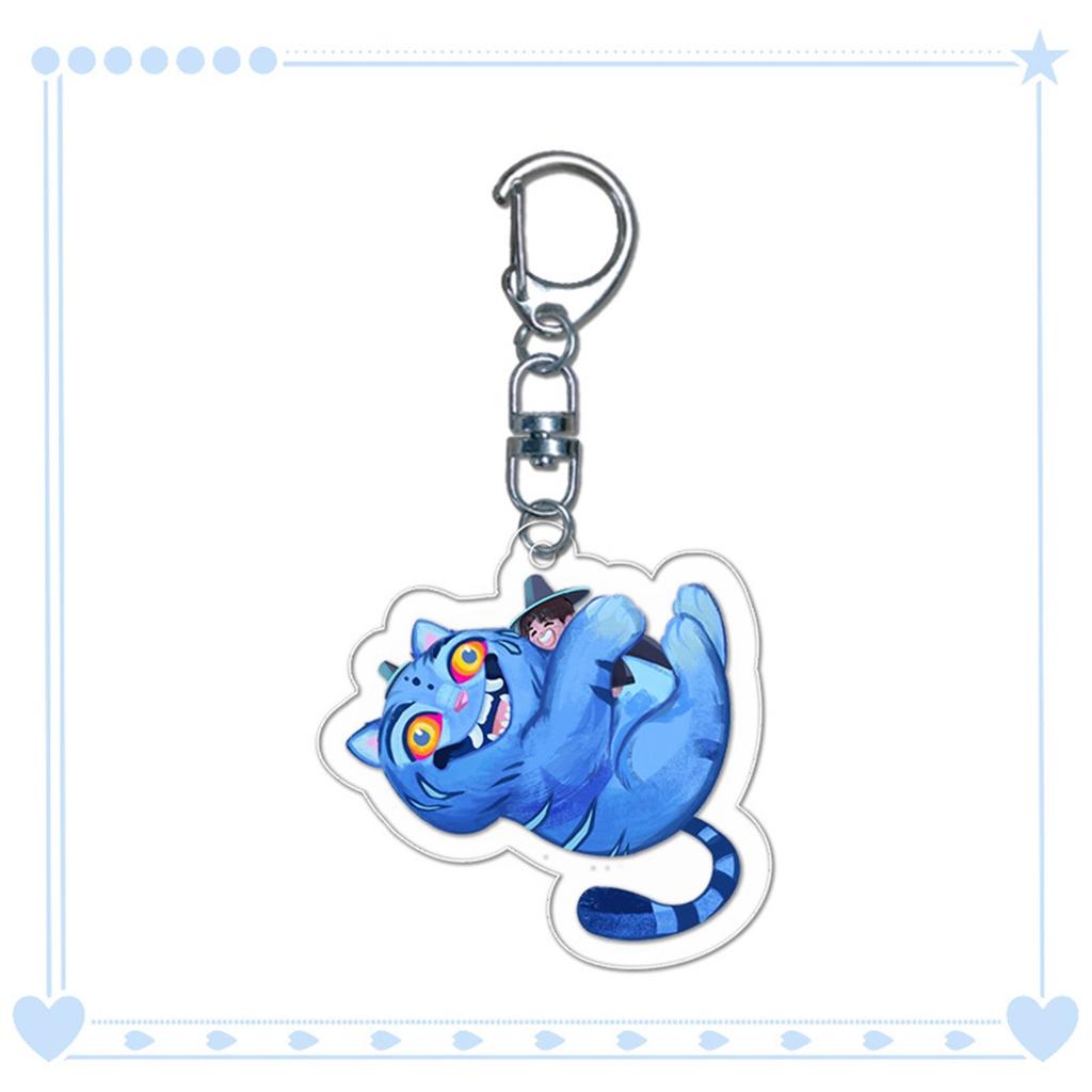 Cartoon Anime Movie Transparent Acrylic Keychain Pendant, Exquisite Gift Hanging Accessories For Backpacks
