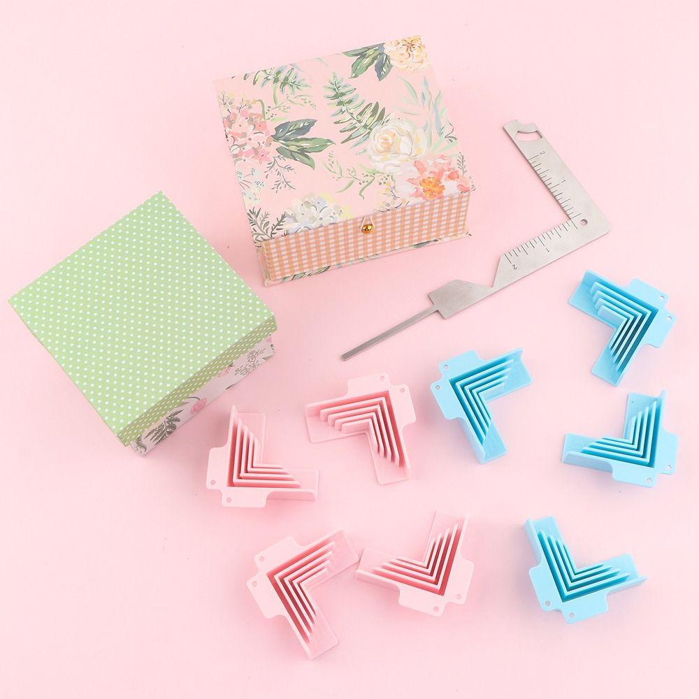 4/6Pcs Corner Holding Design Corner Assembly Clamps Paper Scrapbooking Tool Guides For Chipboard Cartonnage Corner Tool