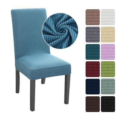 Fodera per sedia da pranzo jacquard Fodera per sedia con schienale lungo elasticizzato in spandex elastico per sedie Cucina Hotel Banchetto di nozze